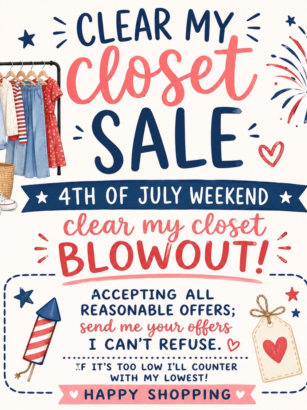 4th of July Closet blowout 🧨